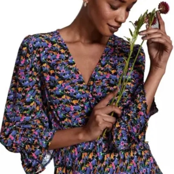 Marks and Spencer X GHOST Floral Midi Dress UK 20 - Picture 9 of 11